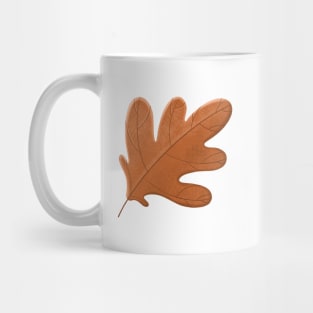 Autumn oak leaf red orange Mug